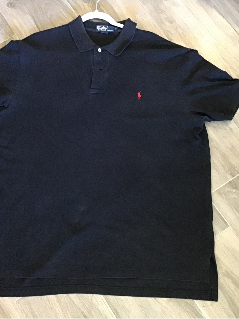 Ralph Lauren Navy Polo Shirt with Red Pony Embroidery